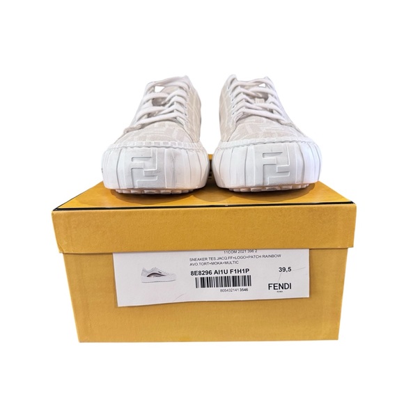 FENDI Monogram Logo Sneakers Low Top 39.5 (9- 9.5) - Picture 5 of 12